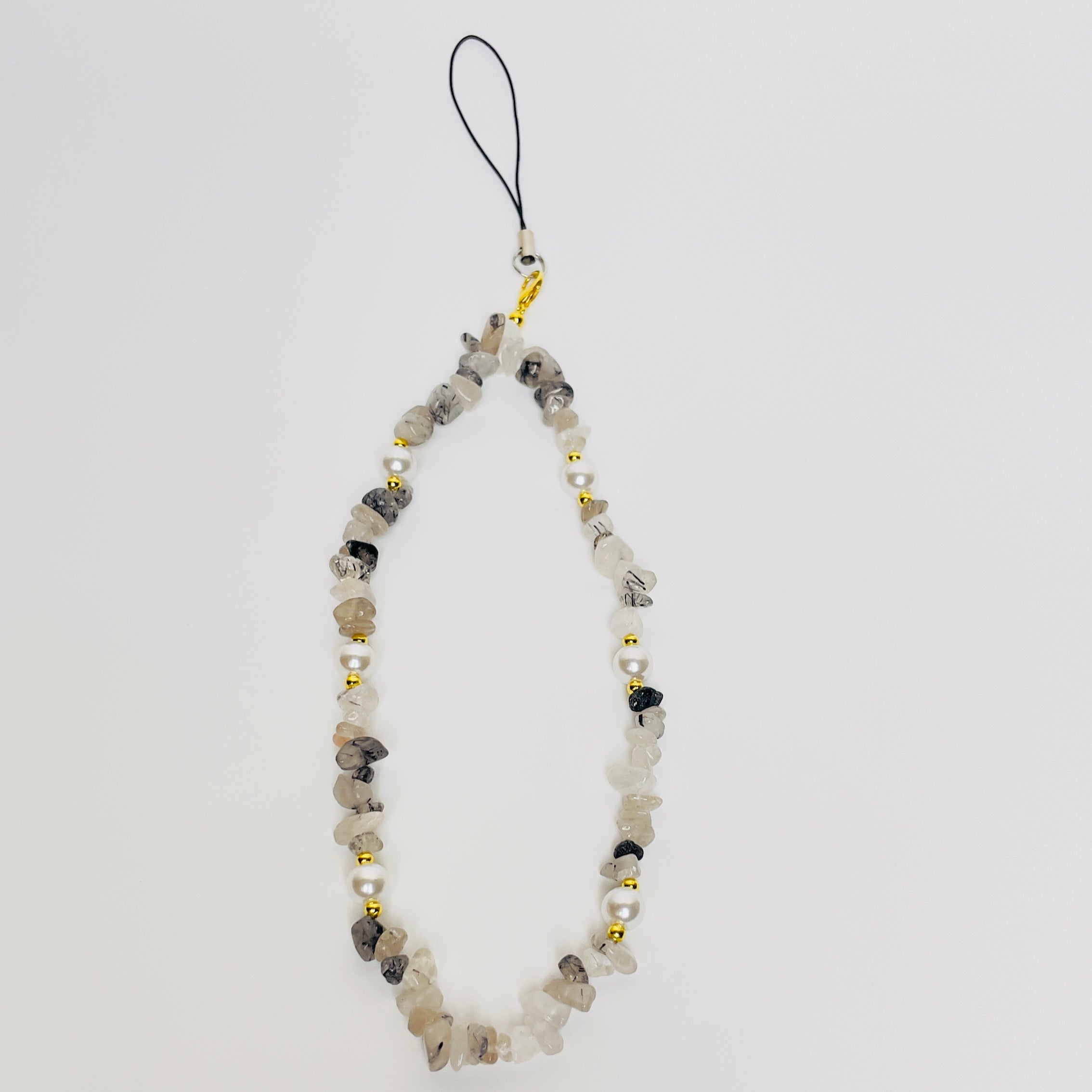 Monochrome Stone Phone Charm