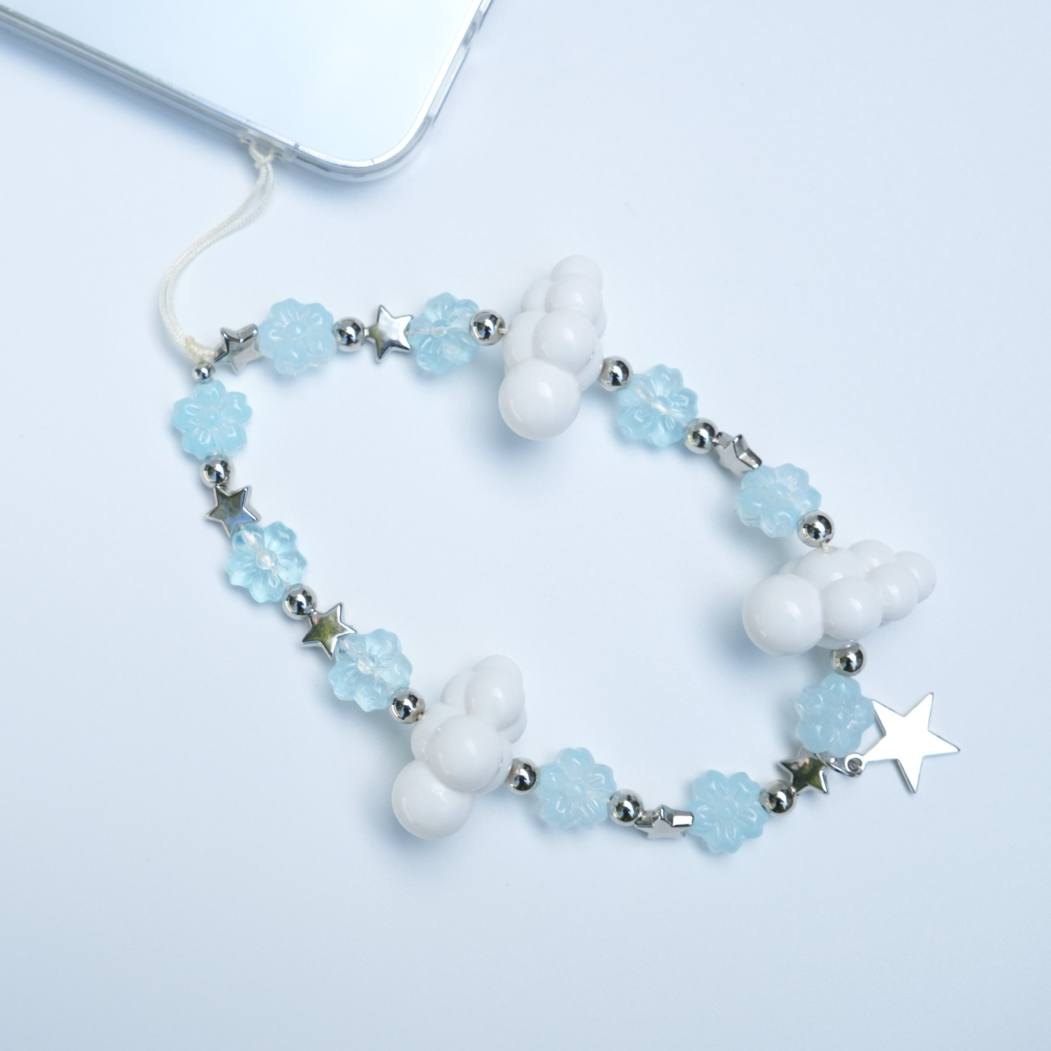 Blue Blossom Cloud Phone Charm