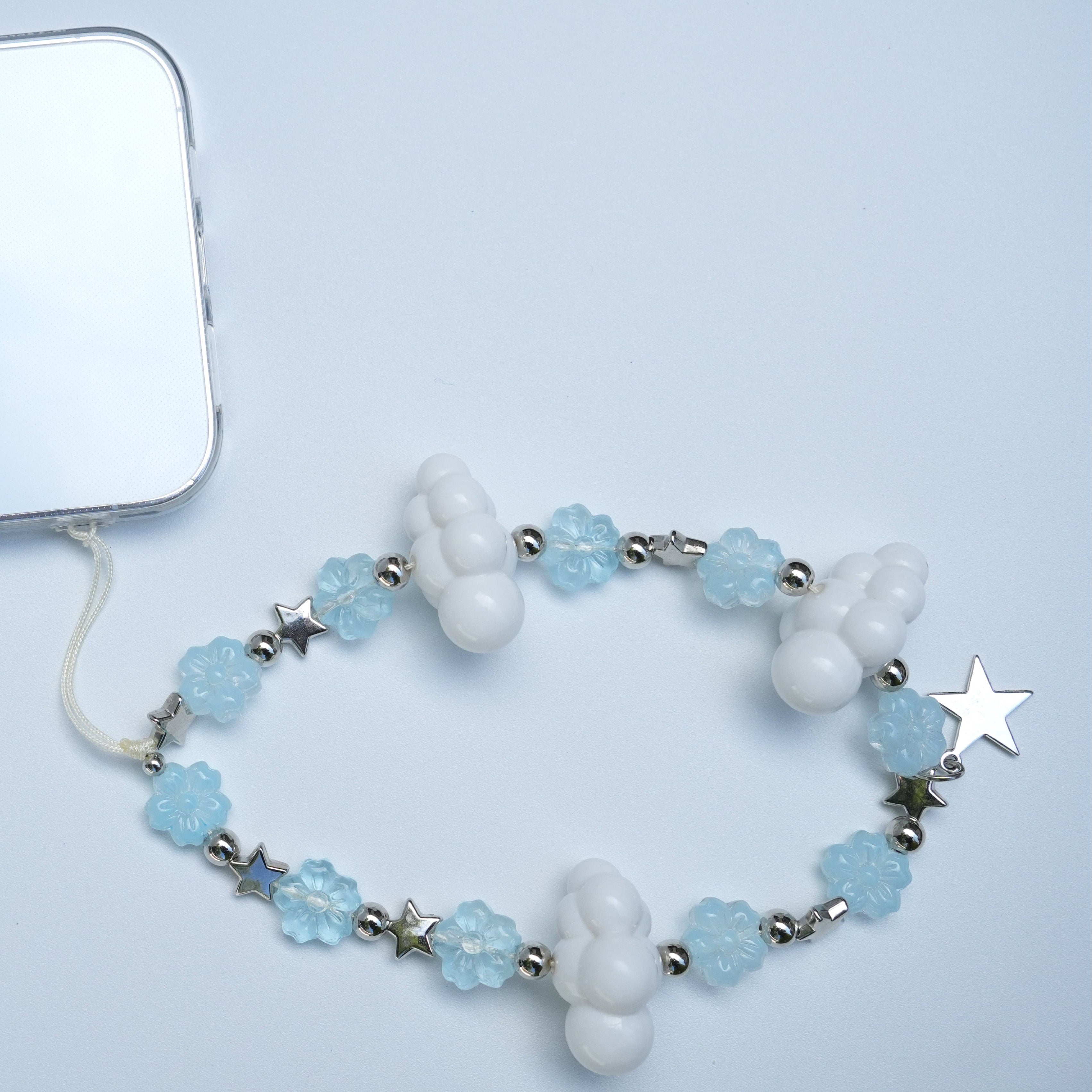 Blue Blossom Cloud Phone Charm