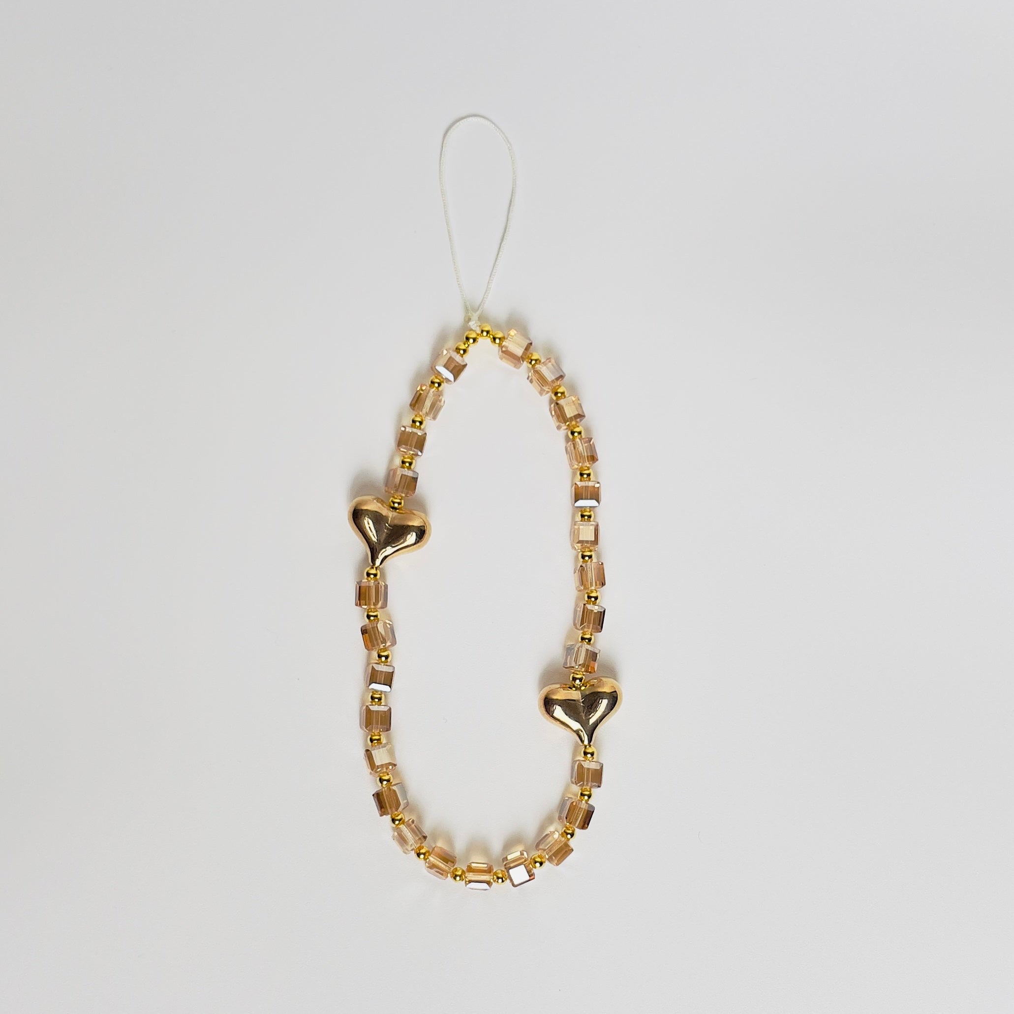Golden Heart Phone Charm