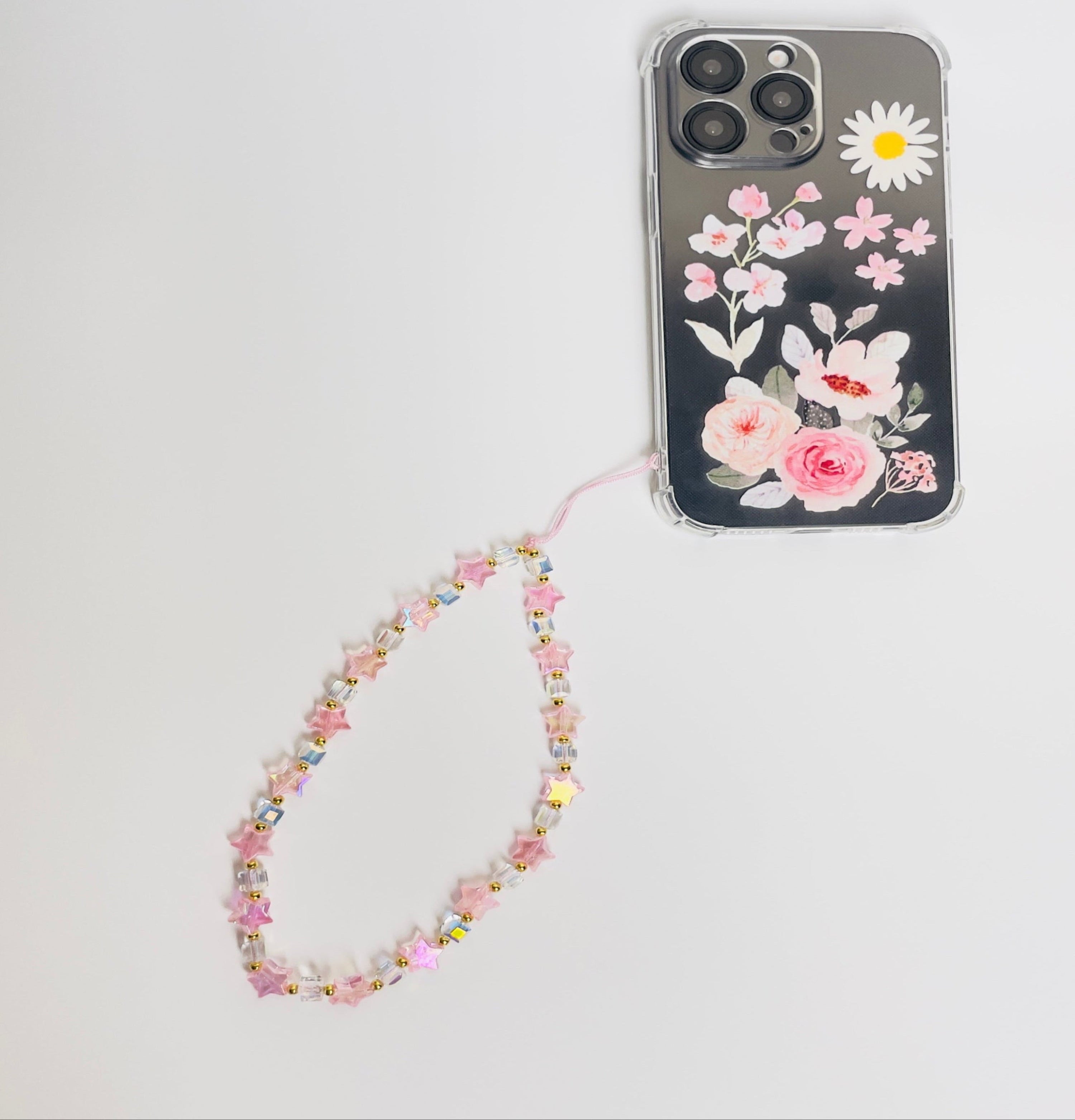 Pentagram Crystal Phone Charm