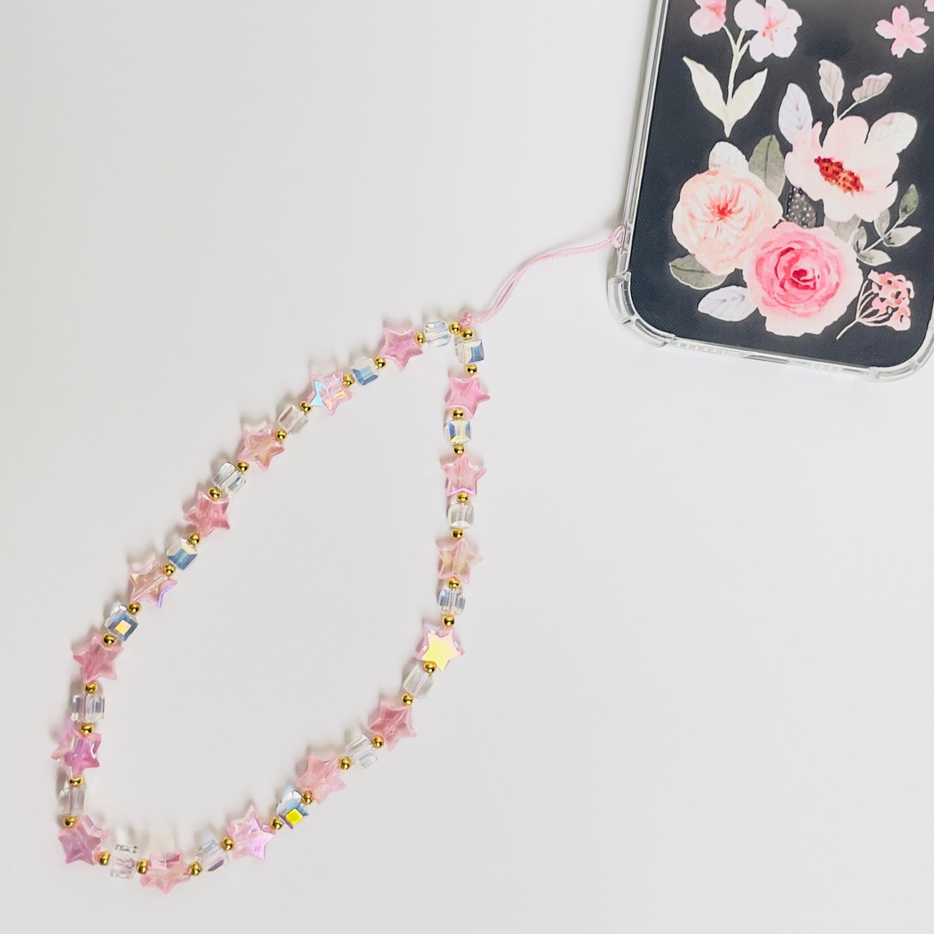 Pentagram Crystal Phone Charm