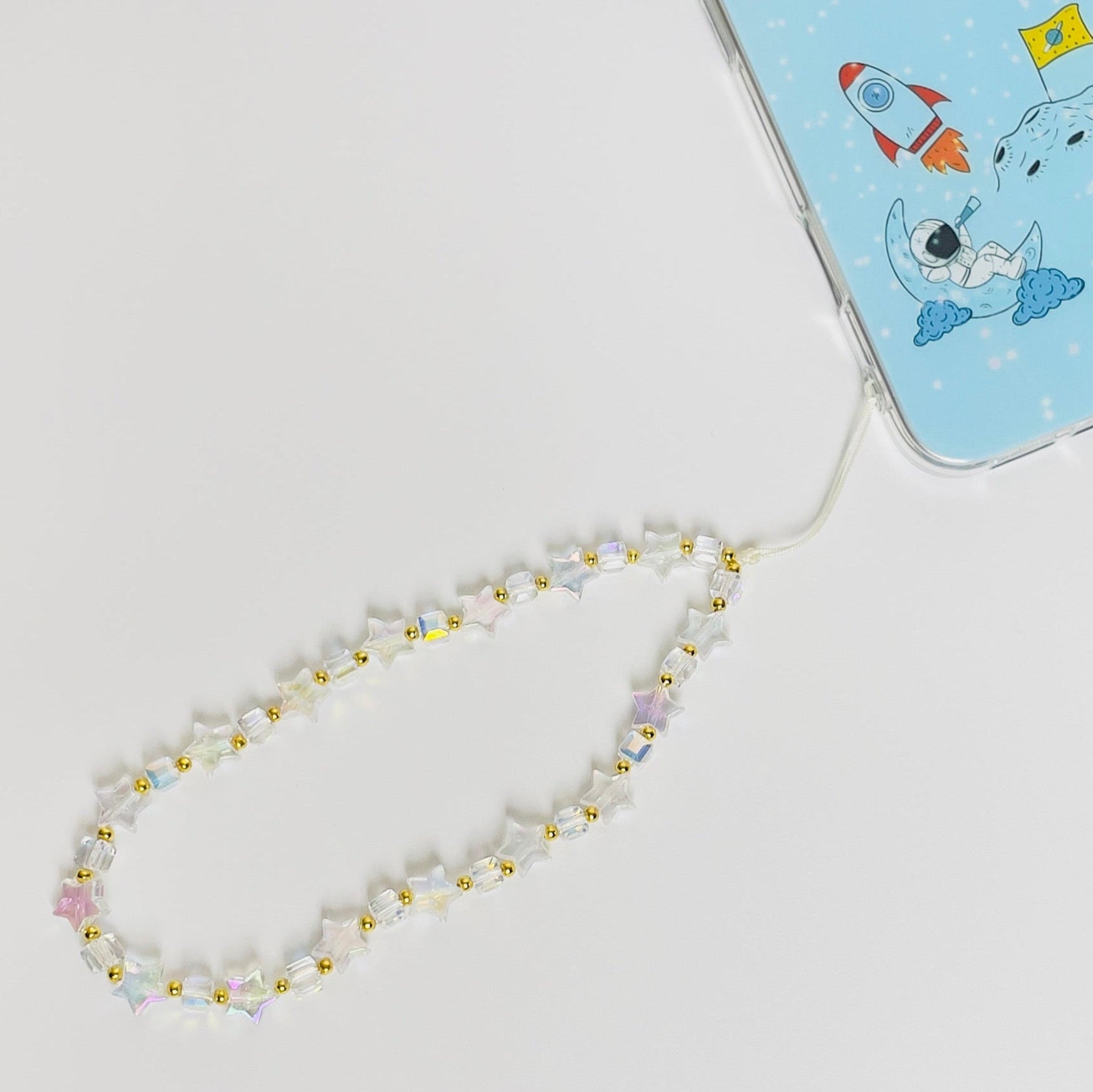 Pentagram Crystal Phone Charm