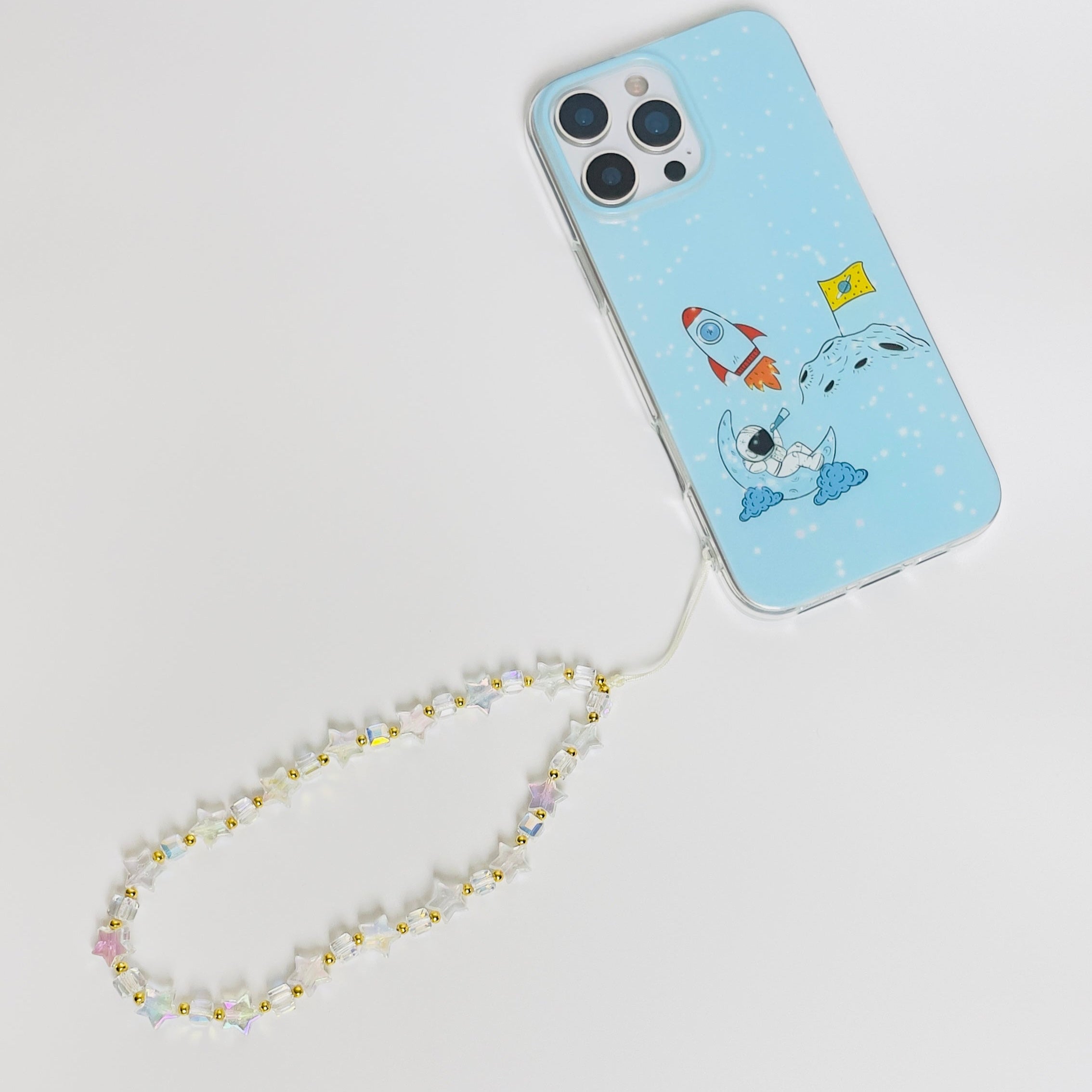 Pentagram Crystal Phone Charm